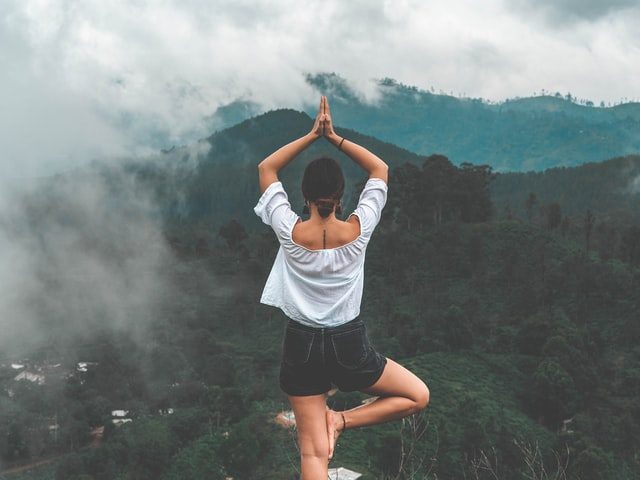 yoga in the mountains